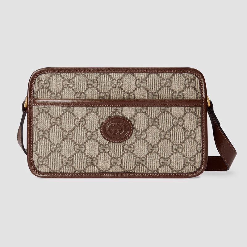 กระเป๋าสะพายคลาสสิกของผู้ชาย gucci ใหม่จัดส่งจากฝรั่งเศส/กระเป๋ามินิกับ Interlocking G
