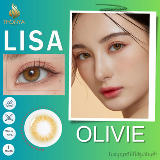 คอนแทคเลนส์ LISA OLIVE ✨ ยี่ห้อ BEAUTYLENS ; Color Gary / Brown / Olive