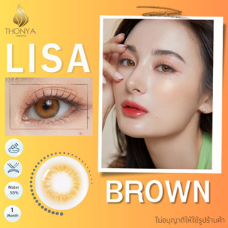 คอนแทคเลนส์ LISA BROWN ✨ ยี่ห้อ BEAUTYLENS ; Color Gary / Brown / Olive