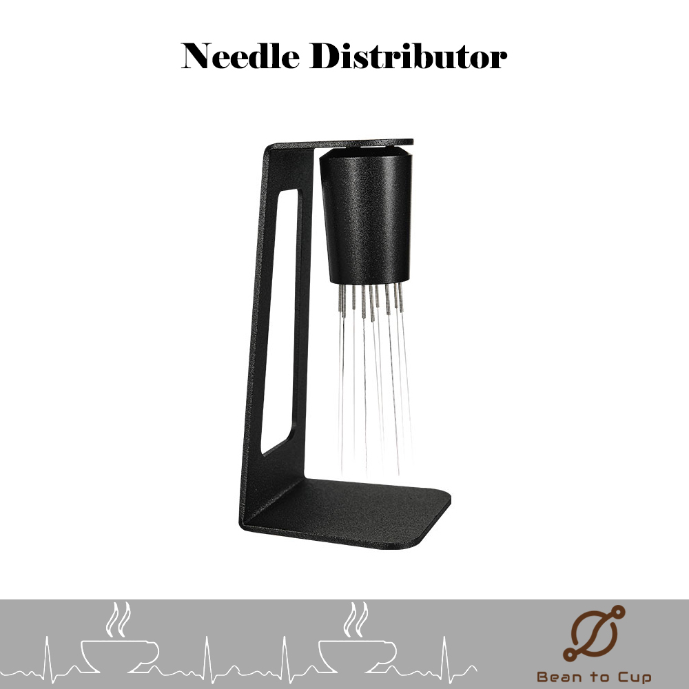 [2.2] Needle Distribution เข็มกวนผงกาแฟ พร้อมแท่นวางแม่เหล็ก // เข็มเกลี่ยผงกาแฟ WDT สีดำ