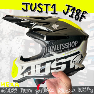 JUST1 J18-F HEXA GLOSSY FLUO YELLOW BLACK WHITE