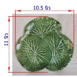 ถาด จาน 11นิ้ว ใบบัว ข้าวเหนียวมะม่วง ข้าวผัด ข้าวคุกกะปิ ข้าวยำ ข้าวห่อใบบัว ข้าวผัดอเมริกัน หมูสะเต๊ะ มะม่วงน้ำปลาหวาน