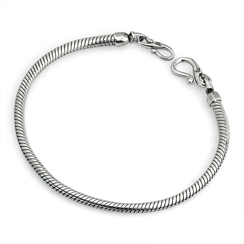 OHM Beads สร้อยข้อมือ OHM Plain Bracelet - Silver 925 เครื่องประดับ บีด เงิน เแก้ว จี้ สร้อย กำไล
