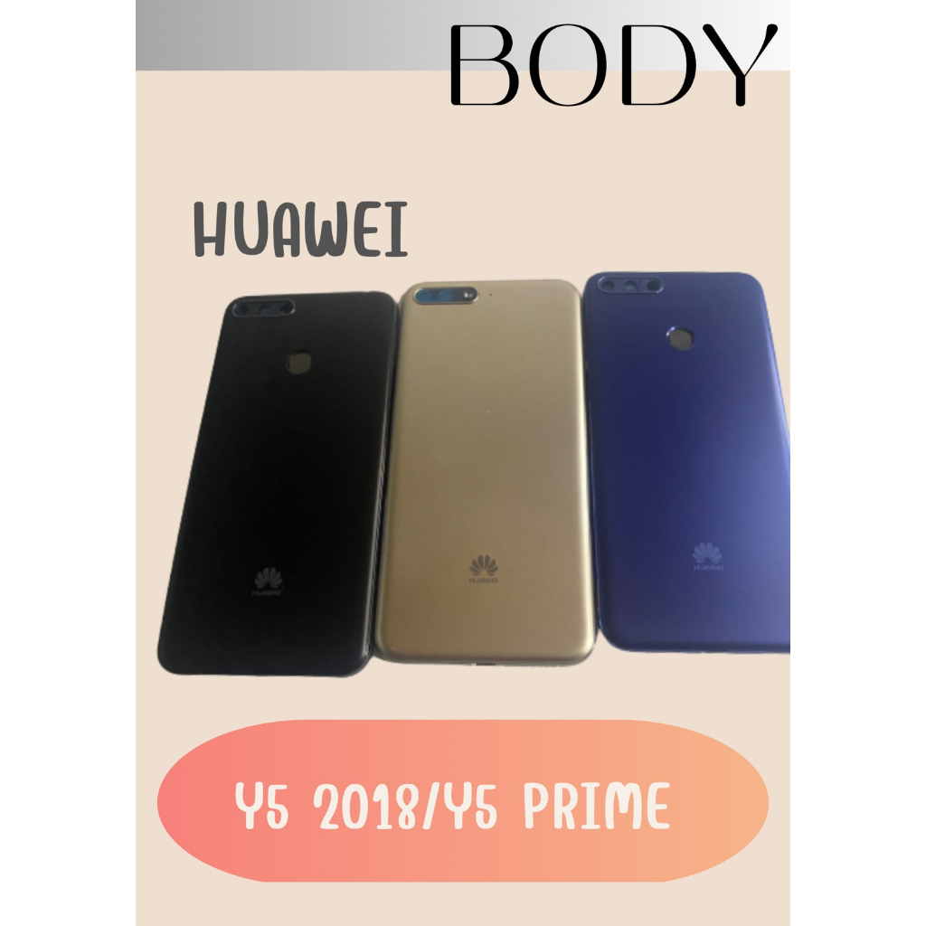 บอดี้ Huawei Y5 (2018) แกนกลาง+ปุ่มข้าง+เลนกล้อง ฟรีชุดไขควงครบชุด+แถมอีกแคปล่าติดกันรอย+วงแหวนติดมือถือ Pu mobile