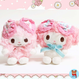 ✅มือสอง 2pieces my melody MY SWEET PIANO Sanrio mini plush doll keychain🇯🇵พวงกุญแจตุ๊กตา เปียโนขนปุย มายด์เมโลดี้