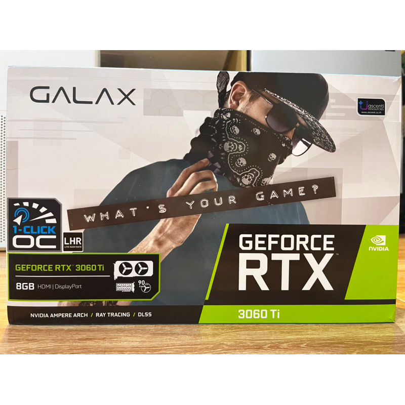 การ์ดจอ GALAX GEFORCE RTX 3060 TI (1-CLICK OC) - 8GB GDDR6 (LHR)