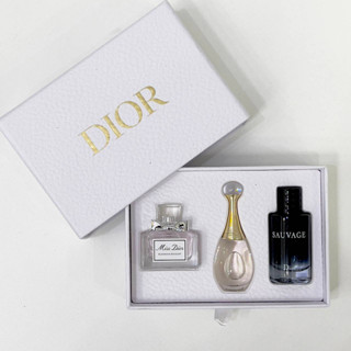 ของแท้ 100 % DIOR Perfume Set 3 Travel Size Miniature 1.Blooming Bouquet EDT 5ml / 2.Jadore EDP 5ml / 3.Savuage EDT 10ml