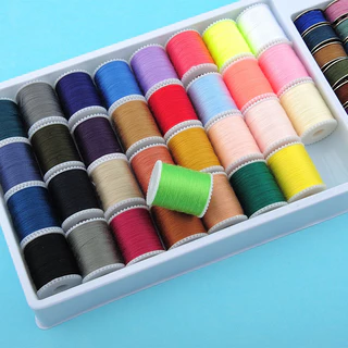 ด้ายเย็บผ้า กล่องด้ายเย็บผ้า คละสี/สีดำ/สีขาว 60ชิ้นมินิ(32+28) Spool อุปกรณ์เย็บผ้า
