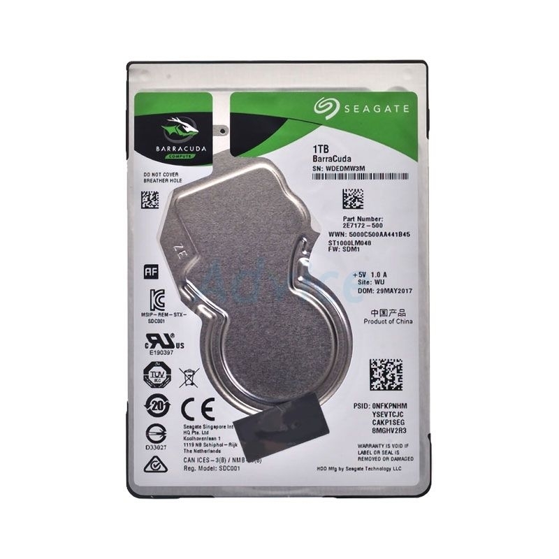 1 TB HDD (NOTEBOOK) SEAGATE BARRACUDA (5400RPM, SATA-3, ST1000LM048)