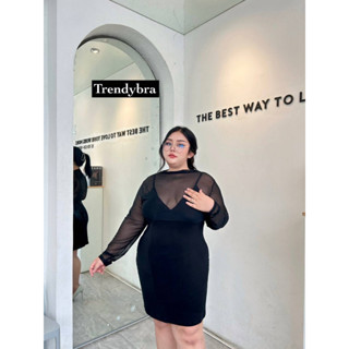 🎈Plussize เดรสคนอ้วน🎈 2 ไซส์ L40-46 XL46-50