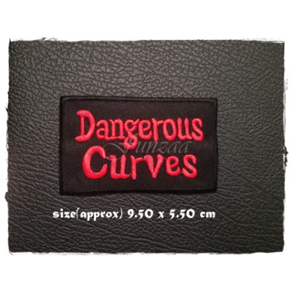 ตัวรีดติดเสื้อ งานปัก ตกแต่งเสื้อผ้า แจ๊คเก็ต dangerous curves Embroidered Iron on Patch  DIY