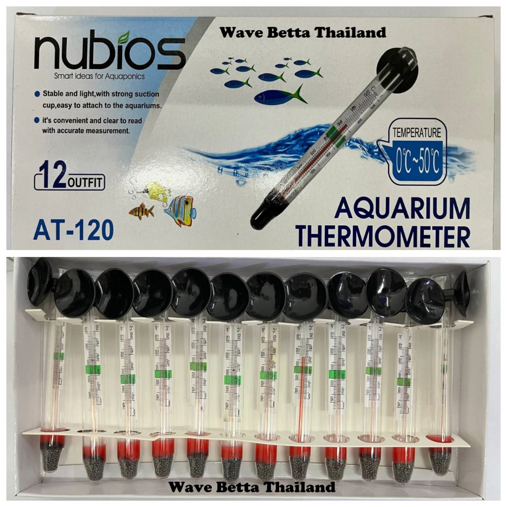 ที่วัดอุณหภูมิ​ตู้ปลา​คุณภาพสูง ปรอทตู้ปลา Nubios Thermometer AT-120 จำนวน 1 ชิ้น