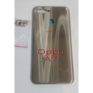 ฝาหลัง oppo A7 + เลนส์กล้อง สีทอง