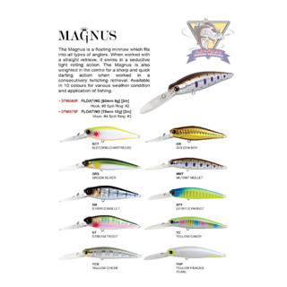 Fish art  Magnus เหยื่อปลอมตีปลากะพง ปลาเก๋า ขนาด 8 กรัม ยาว 6 เซน ดำลึก 2 เมตร เบ็ดเดิมแข็งแรงไม่ต้องเปลี่ยน