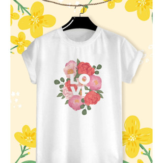 เสื้อยืดลายดอกไม้ Flower in summer