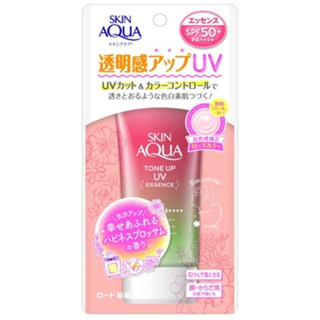 [ส่งตรงจากญี่ปุ่น] Rohto ครีมกันแดด Aqua Tone Up Uv Essence Rose Color Happiness Aura 80G Spf50 + / Pa ++++ Japan New