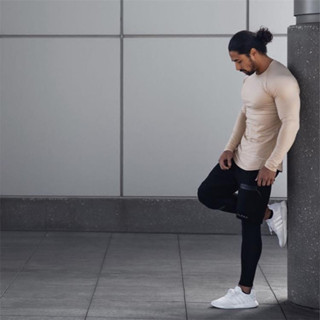 เสื้อแขนยาว ALPHA #1 / เสื้อแขนยาวผ้าคอตตอนยืด เสื้อออกกำลังกาย ผ้านิ่มใส่สบายไม่คันเวลาเหงื่อออก