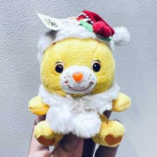 พวงกุญแจ ตุ๊กตา แคร์แบร์ Care Bears Rare Funshine Bear with Santa Hat Christmas มือสองสภาพสมบูรณ์ ใจกับตาเป็นรอยเล็กน้อย