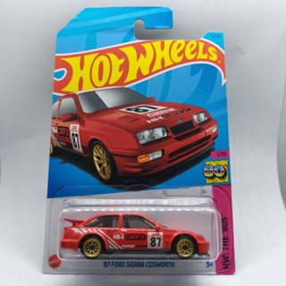 รถเหล็ก Hotwheels 87 FORD SIERRA COSWORTH สีแดง (ib40)