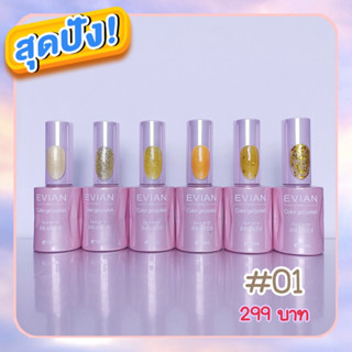 เช็ทโปร 6 ขวด  สีทาเล็บเจลขวดชมพู