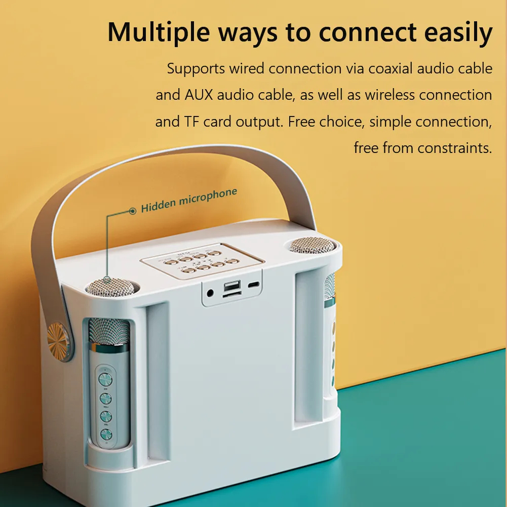 👍🏻ลำโพงบลูทูธ รุ่น YS-219 home ktv ชุดเสียงไมโครโฟน ลำโพงมีสายหิ้ว สะดวกในการพกพา เสียงดีเยี่ยม👍🏻 - รูปที่ 2