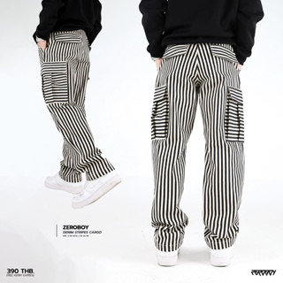 9% Clothing - “ DENIM STRIPES CARGO ” (Zeroboy100%)