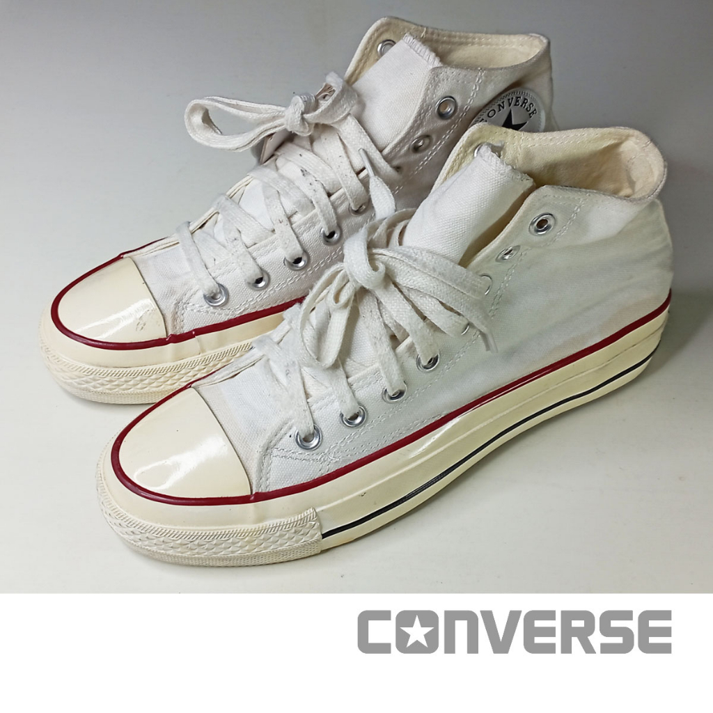 รองเท้าผ้าใบมือสอง converse No. 41  หุ้มข้อสีขาว