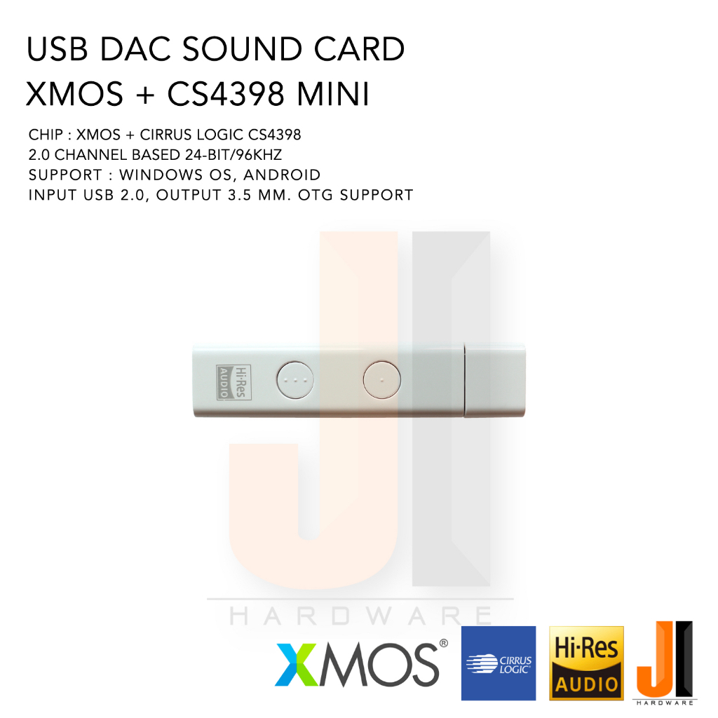 USB DAC sound card Xmos + CS4398 Mini high resolution sound for PC, Tablet, Laptop, Smart Phone ของใ