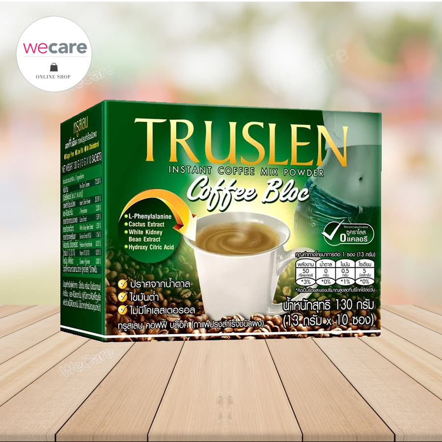 Truslen coffee bloc (1กล่องมี 10 ซอง) ทรูสเลน คอฟฟี่ บล็อก กาแฟ