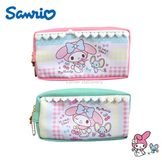 กระเป๋าดินสอ sanrio ลายเมโลดี้ my melody ลิขสิทธิ์แท้!!ซารีโอ้ ขนาด 10x17 ซม.มี 2 สีให้เลือก กระเป๋าดินสอน่ารัก bag