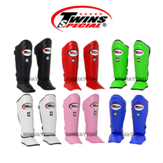 สนับแข้ง ทวินส์ สเปเชี่ยล ป้องกันหน้าแข้ง Twins special shin guards SGL10 รวมสี หนังแท้ ขนาด S,M,L,XL