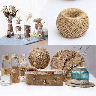 P251 เชือกปอ แบบม้วน เชือก กระสอบ สีน้ำตาล ใช้งานห่อของขวัญ ตกแต่งบ้าน งานฝีมือ DIY SP