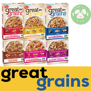 Post Great Grains ซีเรียลอาหารเช้า Great Grains Crunchy Pecan / Cereal Banana Nut Crunch / Cereal Blueberrues Morning