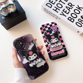 ลายตารางคุโรมิ เคสกันกล้อง for iPhone 6 7 6plus 7plus 11 VIVO V23 Y02S Y15S Y16 Y17 Y20 Y21 Y22 Y76 V25 Y31 Y35 RENO  6Z