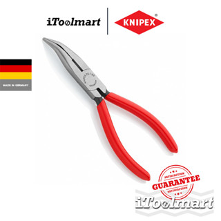 KNIPEX คีมปากแหลม 25 21 160 SB ด้ามพลาสติด ปากงอ