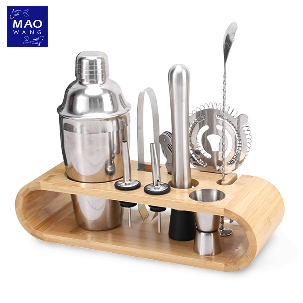 แก้วเชคค็อกเทล 350/550/750มล.อุปกรณ์ค็อกเทล 9PCS Cocktail Shaker