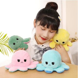ส่งจากไทย !! 32 สี ตุ๊กตาปลาหมึก 20cm ตุ๊กตาปลาหมึกเปลี่ยนหน้า กลับด้านสลับสี พลิกเปลี่ยนสีได้