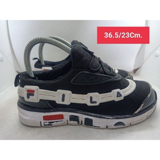 Fila Size 36.5 ยาว 23 รองเท้ามือสอง เด็กเล็ก เด็กโต ผู้หญิงเท้าเล็ก  ผ้าใบ  แฟชั่น ลำลอง เที่ยว