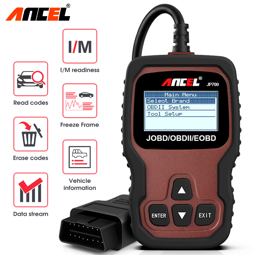 [จัดส่งจากประเทศไทย] Ancel Jp700 Obd2 เครื่องสแกนเนอร์วินิจฉัยรถยนต์ Jobd Eobd Code Reader Obd 2 Auto Diagnostic Scanner สําหรับ Honda Toyota Nissan Mitsubishi