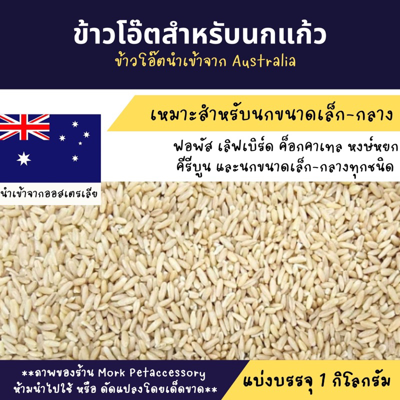 อาหารนกข้าวโอ๊ตนำเข้าจากออสเตรเลีย บรรจุ 5 กก.