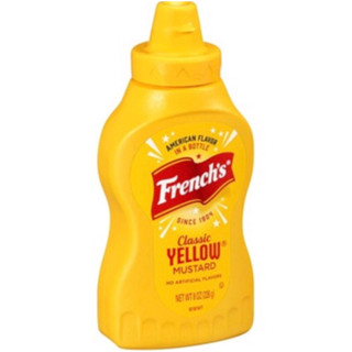 FRENCHS Classic Yellow Mustard เฟร้นช์ส คลาสสิค เยลโล่ มัสตาร์ด (ซอสมัสตาร์ด) ขนาด 260กรัม มัส