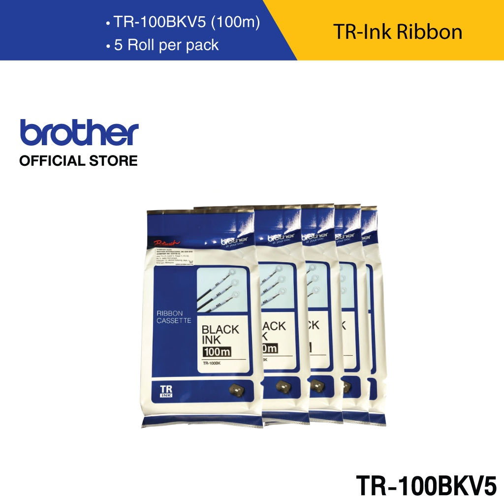 Brother شريط حبر TR100BK لطابعة أنابيب PVC ‏100 م — صورة 3