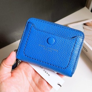 👛💙กระเป๋าสตางค์ใบสั้นNEW MARC JACOBS Womens Coin Case ZIP CARD CASEสีฟ้า/ชมพู