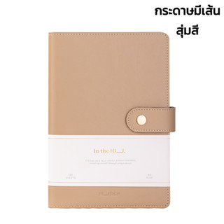 สมุดปกหนัง A5  สมุดโน๊ตปกหนัง Notebook ขนาด A5 96 แผ่น กระดาษสีงาช้าง 80แกรม ปกหนัง สุ่มสี kutsu