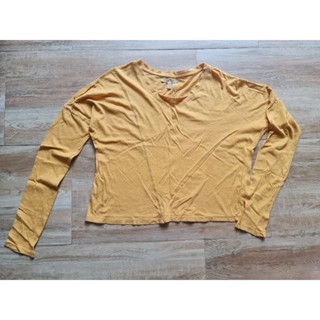 zara size M เหลืองมัสตาต แขนยาว