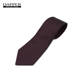 DAPPER เนคไท 7 cm DP Monogram Jacquard Tie สีแดง/ดำ (TIR1/789RJ)