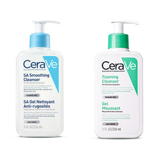 【💯% แท้ 】Cerave SA Smoothing Cleanser/Foaming Cleanser 236ML