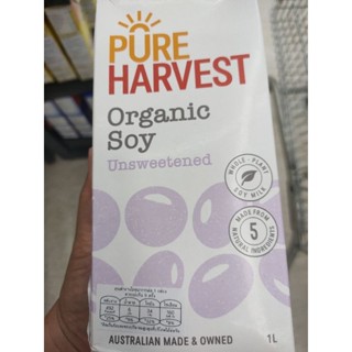 Pureharvest Organic Soy Unsweetened น้ำนมถั่วเหลือง1000ml