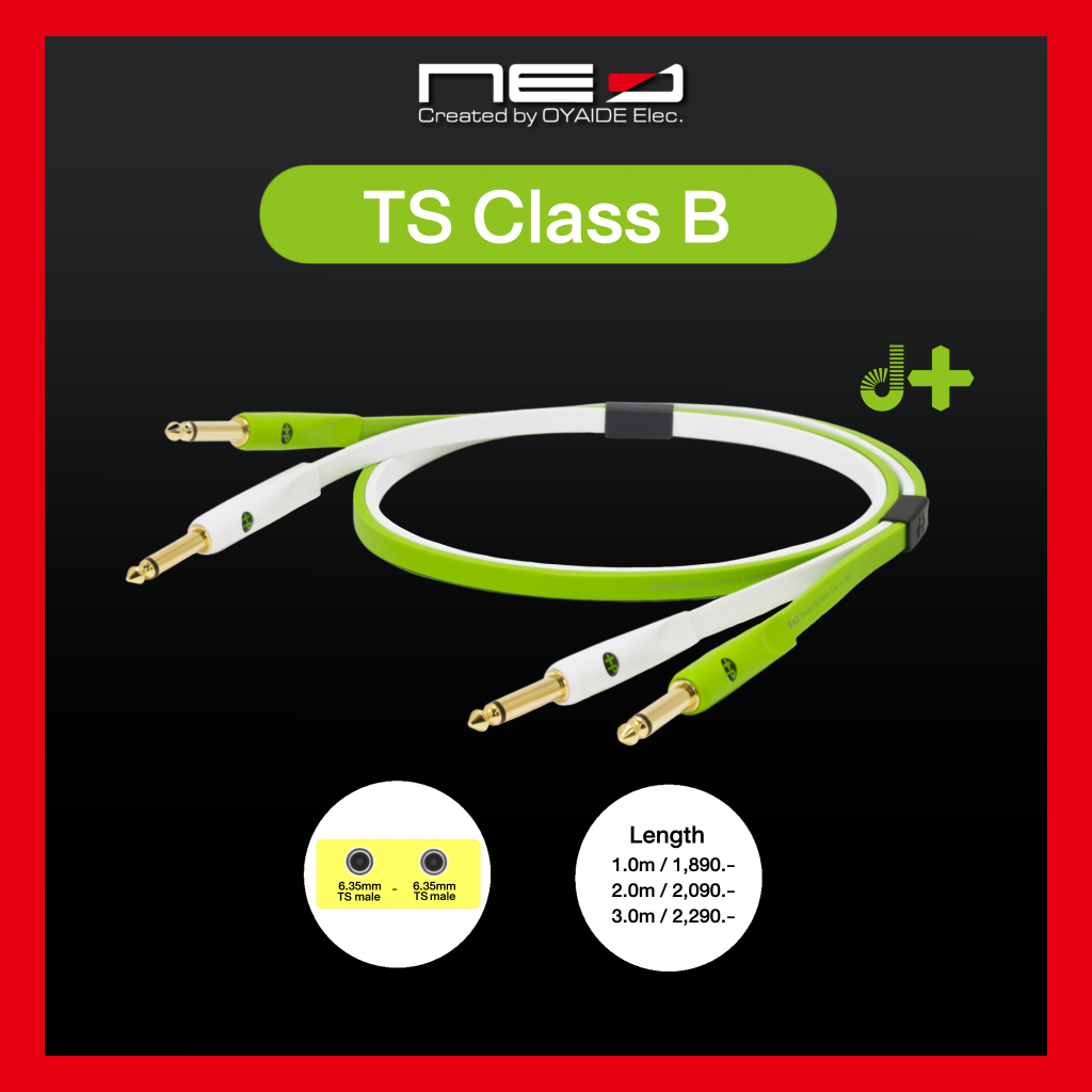 NEO (Created by OYAIDE Elec.) d+ TS Class B : Professional TS male - TS male audio cable