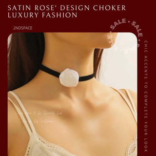 🔥SALE🔥โช้กเกอร์ดอกกุหลาบสุดเซ็กซี่🥀🌹✨Rose Decorate Luxury Choker 🌈✨สินค้าพร้อมส่งค่า